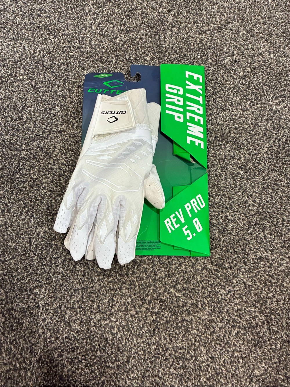 Rev Pro 5.0 Extreme Grip White Athletic Gloves